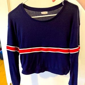 Heart & Hips Blue sweater long sleeve shirt - Size Sm